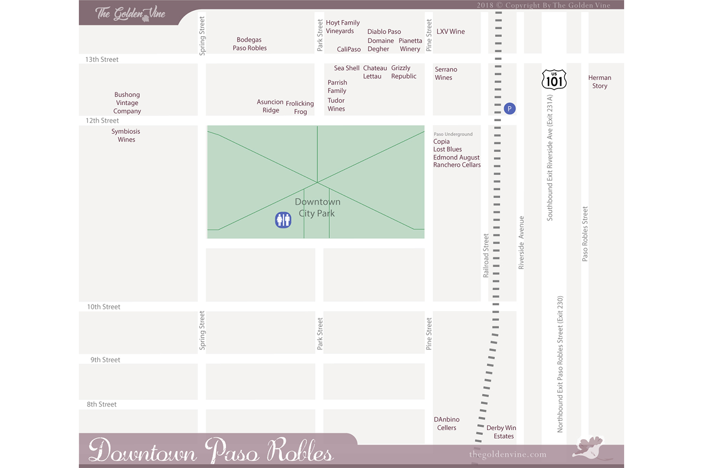 Paso Robles Downtown Map